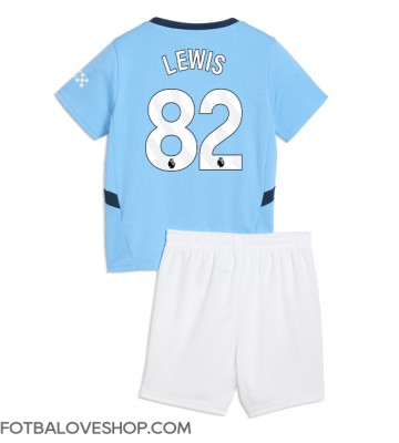 Manchester City Rico Lewis #82 Dětské Domácí Dres 2024-25 Krátký Rukáv (+ trenýrky)